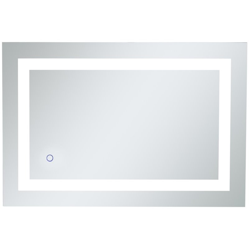 elegant decor helios 30&quot x 20&quot hardwired led bathroom mirror with touch sensor