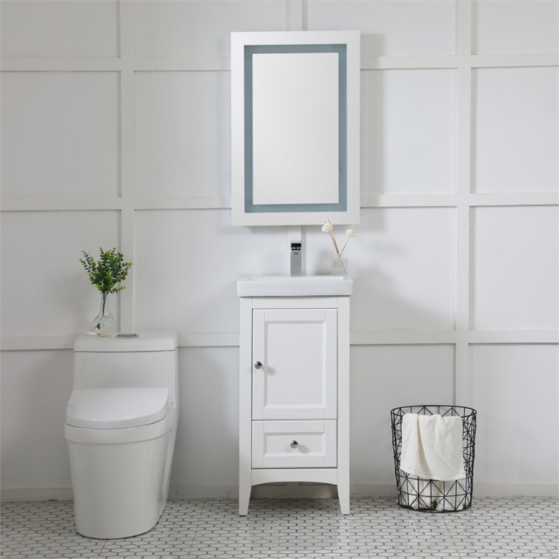 elegant decor helios 30&quot x 20&quot hardwired led bathroom mirror with touch sensor