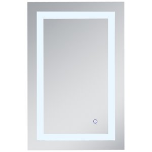 elegant decor helios 30&quot x 20&quot hardwired led bathroom mirror with touch sensor
