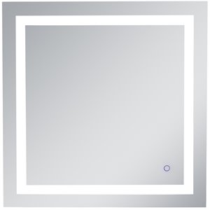 Elegant Decor Helios 30&quot Square Hardwired LED Bathroom Mirror with Touch Sensor