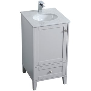 elegant decor sommerville quartz top bathroom vanity in gray