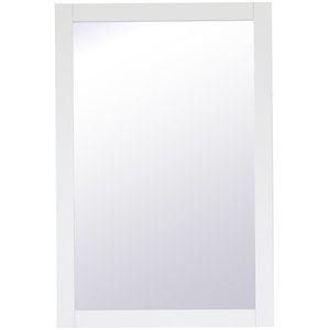 Elegant Decor Aqua 36&quot x 24&quot Wood Frame Bathroom Mirror in White