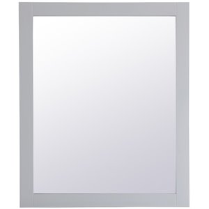 Elegant Decor Aqua 36&quot x 30&quot Wood Frame Bathroom Mirror in Gray