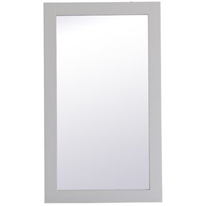 Elegant Decor Aqua 32&quot x 18&quot Wood Frame Bathroom Mirror in Gray