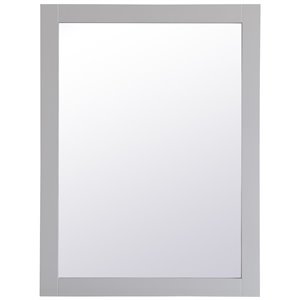 Elegant Decor Aqua 32&quot x 24&quot Wood Frame Bathroom Mirror in Gray