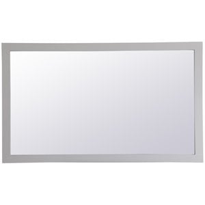 Elegant Decor Aqua 36&quot x 60&quot Wood Frame Bathroom Mirror in Gray
