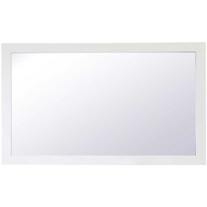 Elegant Decor Aqua 36 X 60 Wood Frame Bathroom Mirror In White Vm26036wh