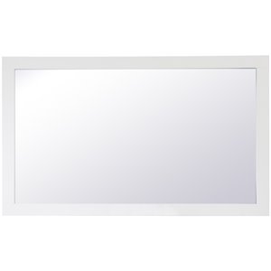 Elegant Decor Aqua 36&quot x 60&quot Wood Frame Bathroom Mirror in White