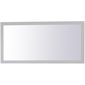 Elegant Decor Aqua 36&quot x 72&quot Wood Frame Bathroom Mirror in Gray