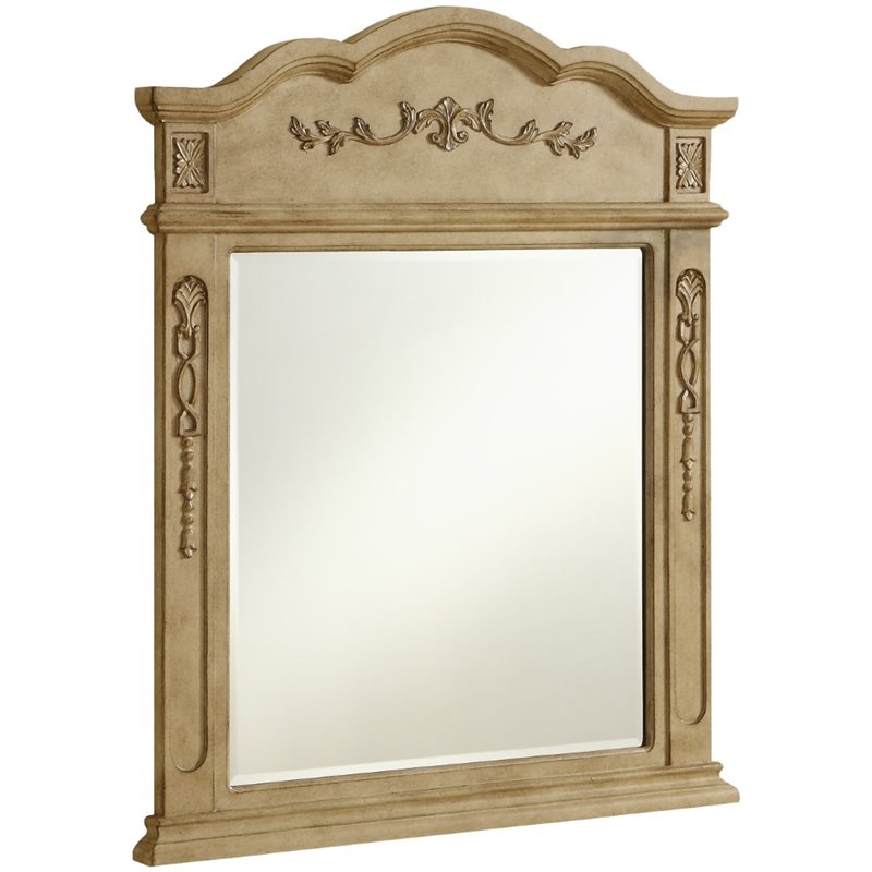 Elegant Decor Danville 38 X 32 Wood, Antique Mirror Wooden Frame