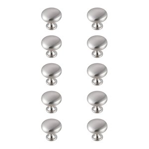 Elegant Decor Cadon 1.2&quot Zinc Alloy Mushroom Knob Multipack - Nickel (Set of 10)