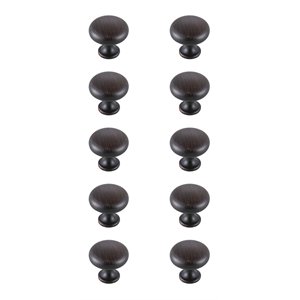 Elegant Decor Cadon 1.2&quot Zinc Alloy Mushroom Knob Multipack - Bronze (Set of 10)
