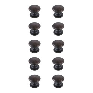 Elegant Decor Kaid 1.2&quot Zinc Alloy Mushroom Knob Multipack in Bronze (Set of 10)