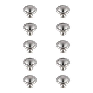 Elegant Decor Garlande 1.2&quot Mushroom Knob Multipack in Nickel (Set of 10)