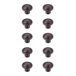 Elegant Decor Garlande 1.2&quot Mushroom Knob Multipack in Bronze (Set of 10)