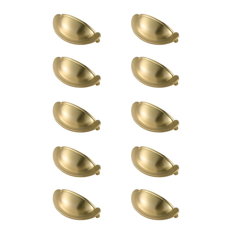 Elegant Decor Claude Zinc Alloy Cup Bar Pull Multipack in Gold (Set of 10)