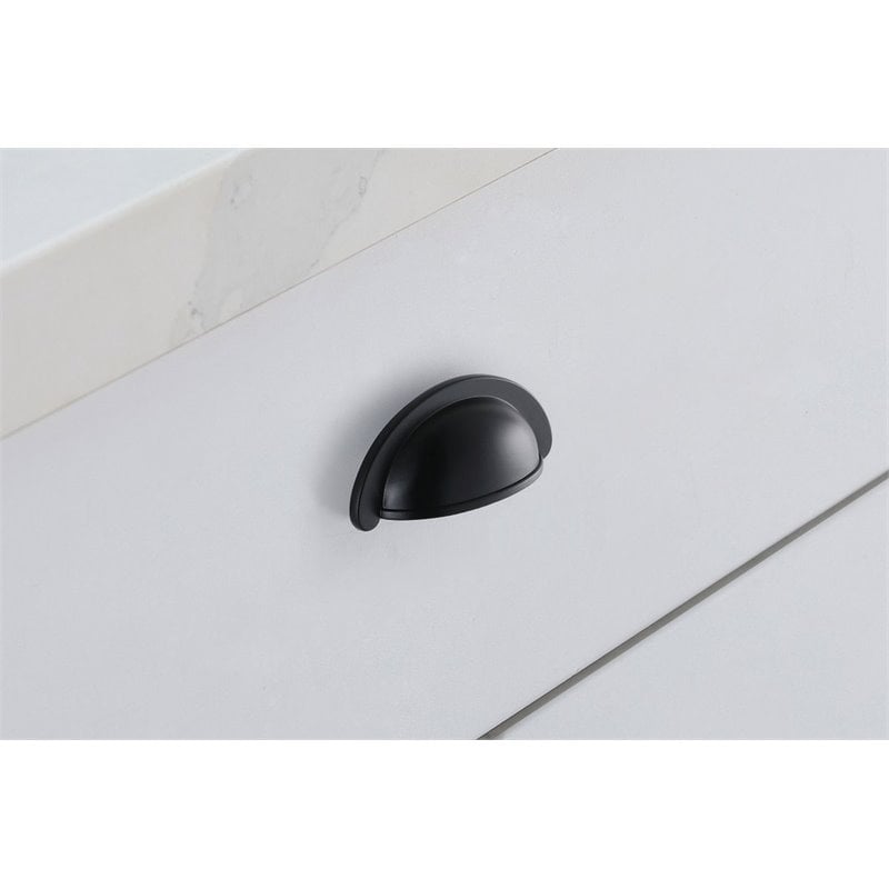 Elegant Decor Claude Zinc Alloy Cup Bar Pull Multipack in Black (Set of 10)