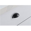 Elegant Decor Claude Zinc Alloy Cup Bar Pull Multipack in Black (Set of 10)