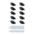 Elegant Decor Claude Zinc Alloy Cup Bar Pull Multipack in Black (Set of 10)