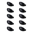Elegant Decor Claude Zinc Alloy Cup Bar Pull Multipack in Black (Set of 10)
