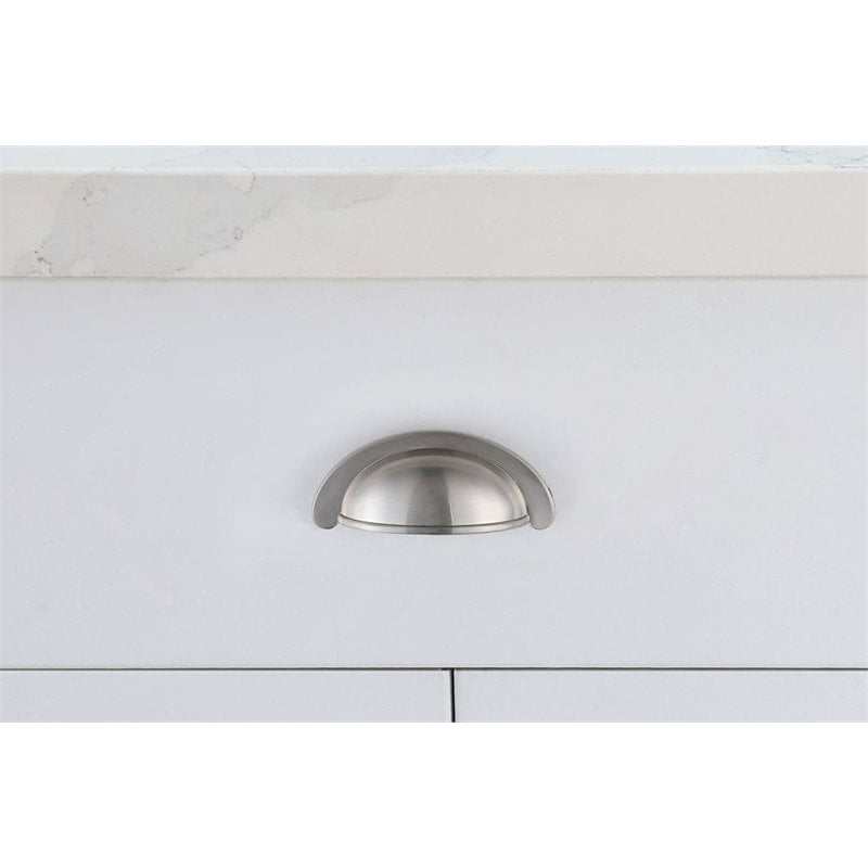 Elegant Decor Claude Zinc Alloy Cup Bar Pull Multipack in Nickel (Set of 10)