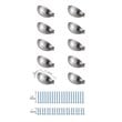 Elegant Decor Claude Zinc Alloy Cup Bar Pull Multipack in Nickel (Set of 10)