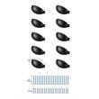 Elegant Decor Claude Zinc Alloy Cup Bar Pull Multipack in Bronze (Set of 10)