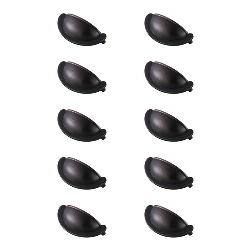 Elegant Decor Claude Zinc Alloy Cup Bar Pull Multipack in Bronze (Set of 10)