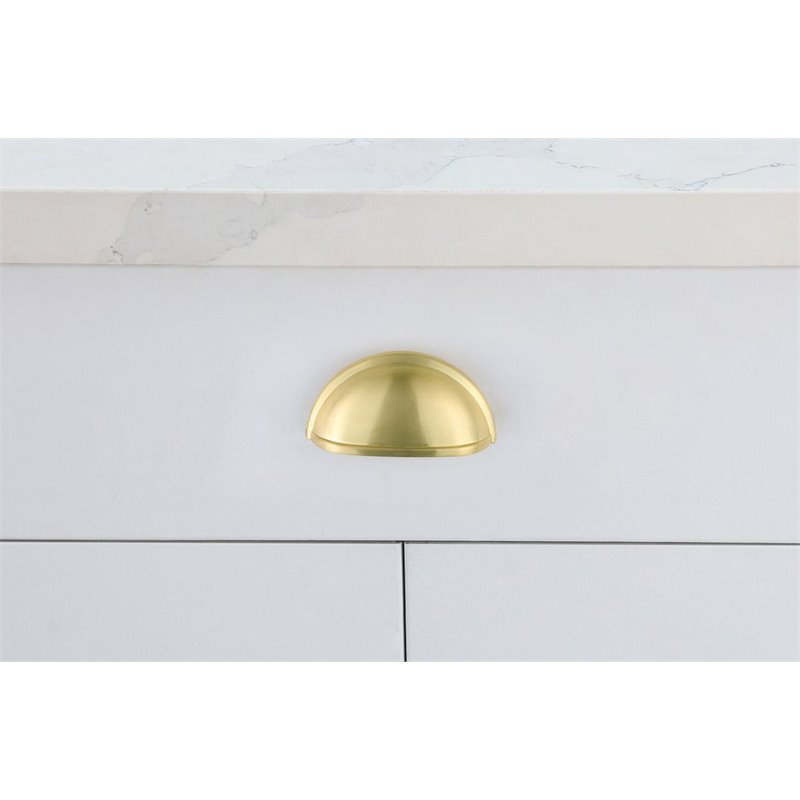 Elegant Decor Atticus Zinc Alloy Cup Bar Pull Multipack in Gold (Set of 10)