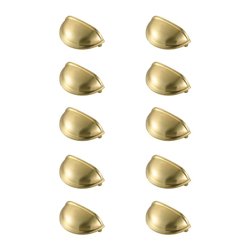 Elegant Decor Atticus Zinc Alloy Cup Bar Pull Multipack in Gold (Set of 10)