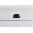 Elegant Decor Atticus Zinc Alloy Cup Bar Pull Multipack in Black (Set of 10)