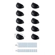 Elegant Decor Atticus Zinc Alloy Cup Bar Pull Multipack in Black (Set of 10)