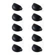 Elegant Decor Atticus Zinc Alloy Cup Bar Pull Multipack in Black (Set of 10)