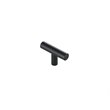 Elegant Decor Quinn Modern Zinc Alloy T Bar Pull Multipack in Black (Set of 10)