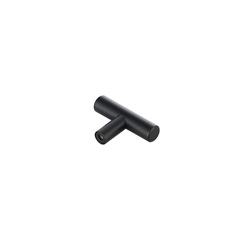 Elegant Decor Quinn Modern Zinc Alloy T Bar Pull Multipack in Black (Set of 10)