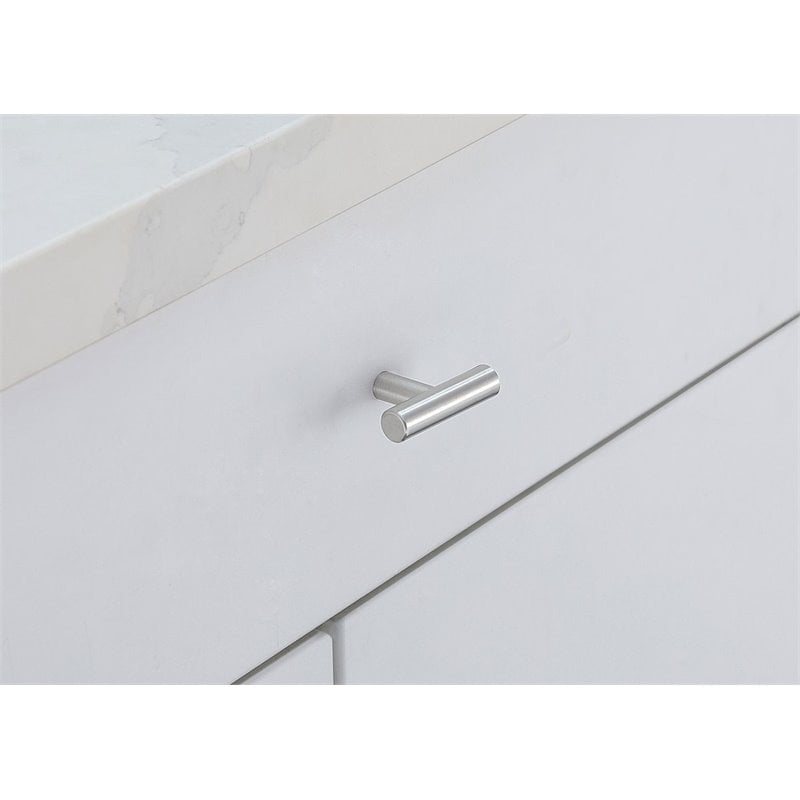 Elegant Decor Quinn Zinc Alloy T Pull Multipack in Brushed Nickel (Set of 10)