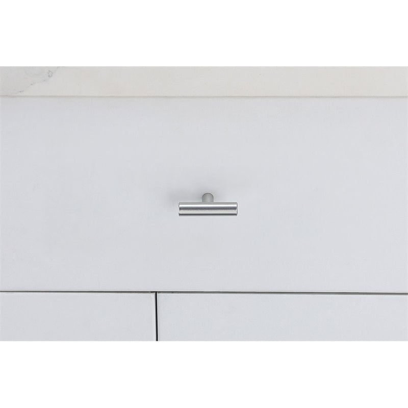 Elegant Decor Quinn Zinc Alloy T Pull Multipack in Brushed Nickel (Set of 10)