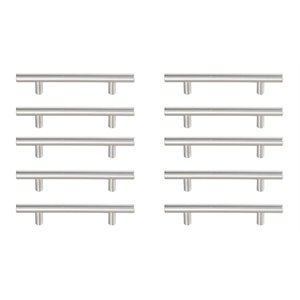 Elegant Decor Quinn 4&quot Center To Center Bar Pull Multipack in Nickel (Set of 10)