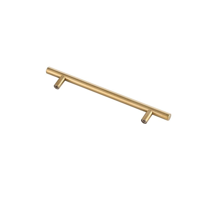 Elegant Decor Quinn Modern Zinc Alloy Bar Pull Multipack in Brass (Set of 10)