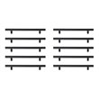 Elegant Decor Quinn Zinc Alloy Bar Pull Multipack in Black (Set of 10)