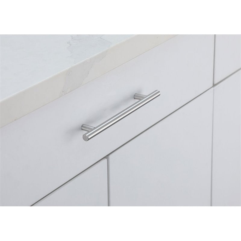 Elegant Decor Quinn Zinc Alloy Bar Pull Multipack in Nickel (Set of 10)
