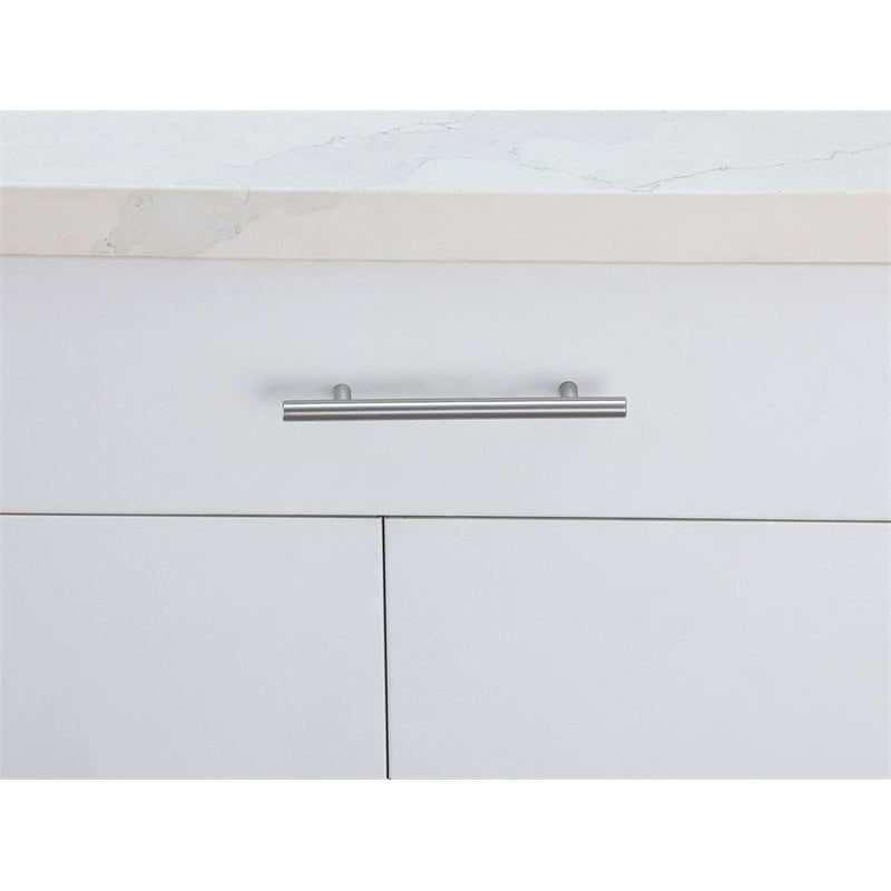 Elegant Decor Quinn Zinc Alloy Bar Pull Multipack in Nickel (Set of 10)