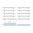 Elegant Decor Quinn Zinc Alloy Bar Pull Multipack in Nickel (Set of 10)