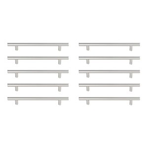 Elegant Decor Quinn Zinc Alloy Bar Pull Multipack in Nickel (Set of 10)