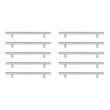 Elegant Decor Quinn Zinc Alloy Bar Pull Multipack in Nickel (Set of 10)