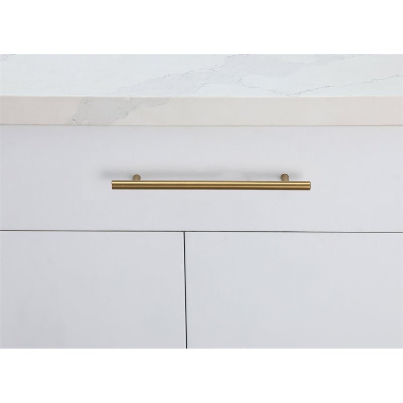 Elegant Decor Quinn Zinc Alloy Bar Pull Multipack in Brass (Set of 10)