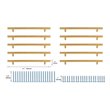 Elegant Decor Quinn Zinc Alloy Bar Pull Multipack in Brass (Set of 10)