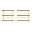 Elegant Decor Quinn Zinc Alloy Bar Pull Multipack in Brass (Set of 10)