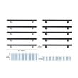 Elegant Decor Quinn Modern Zinc Alloy Bar Pull Multipack in Black (Set of 10)