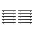 Elegant Decor Quinn Modern Zinc Alloy Bar Pull Multipack in Black (Set of 10)